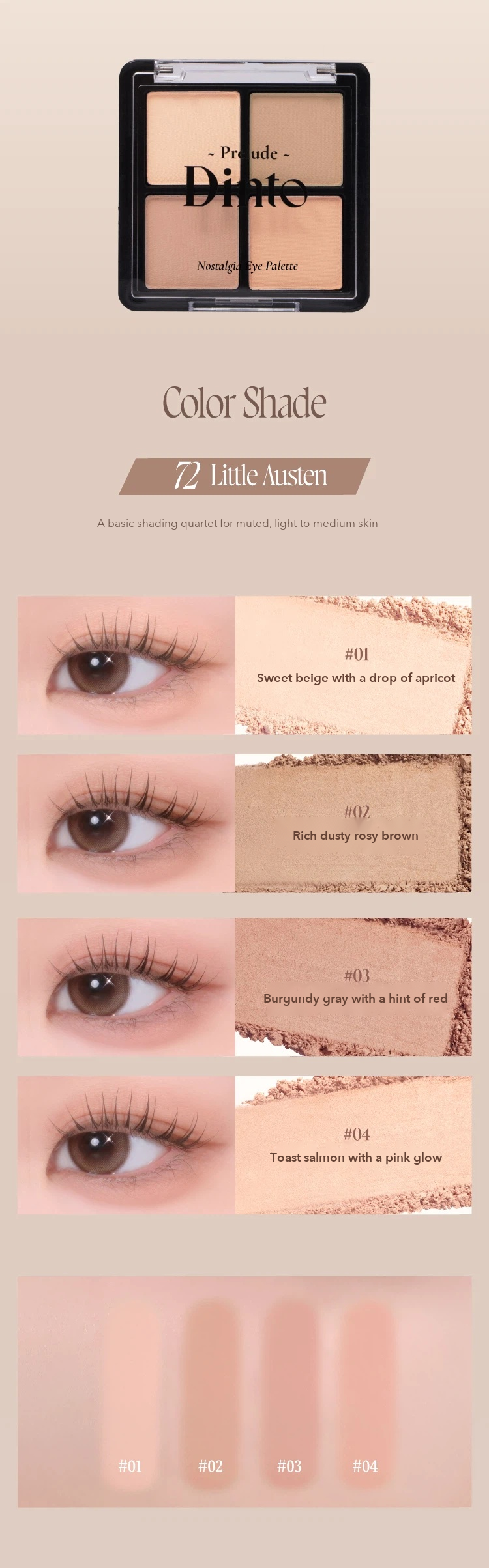 Prelude Dinto Nostalgia Eye Palette 4g detail 05