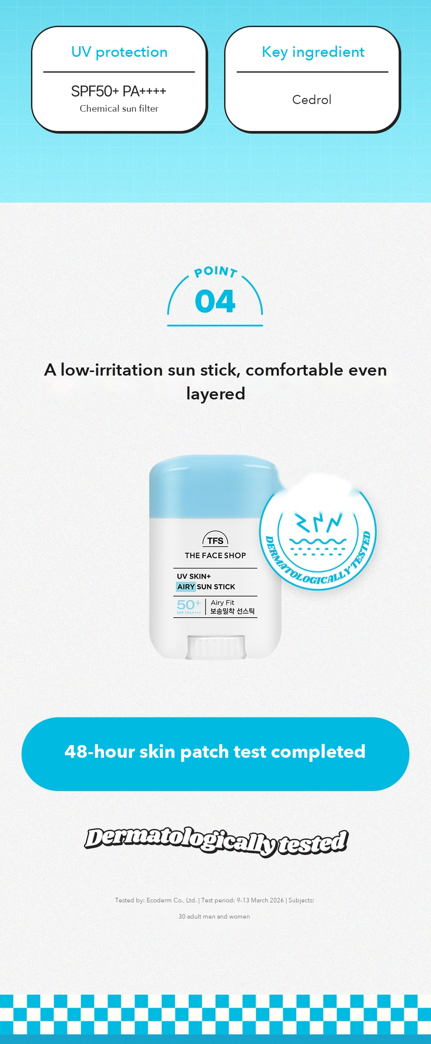 THE FACE SHOP UV Skin+ Airy Sun Stick detail 04