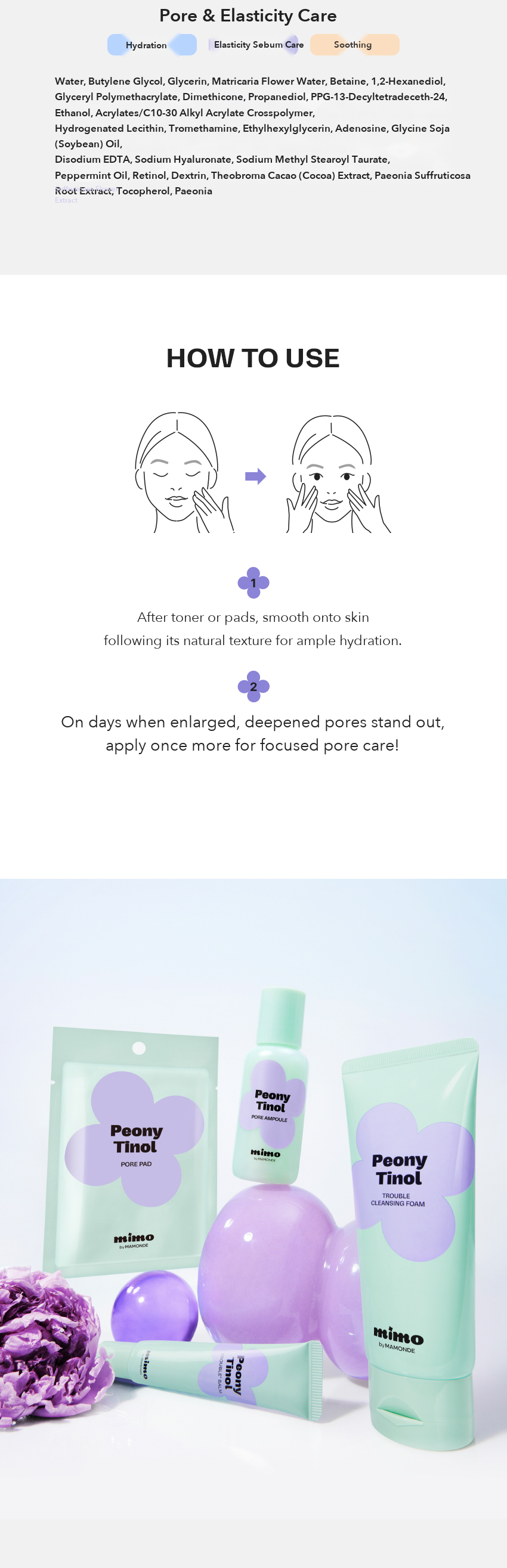 MIMO by MAMONDE Peony-Tinol Pore Ampoule detail 12