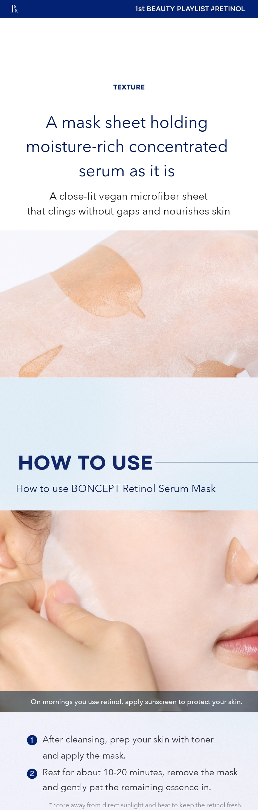 BONCEPT Retinol Serum Mask detail 08