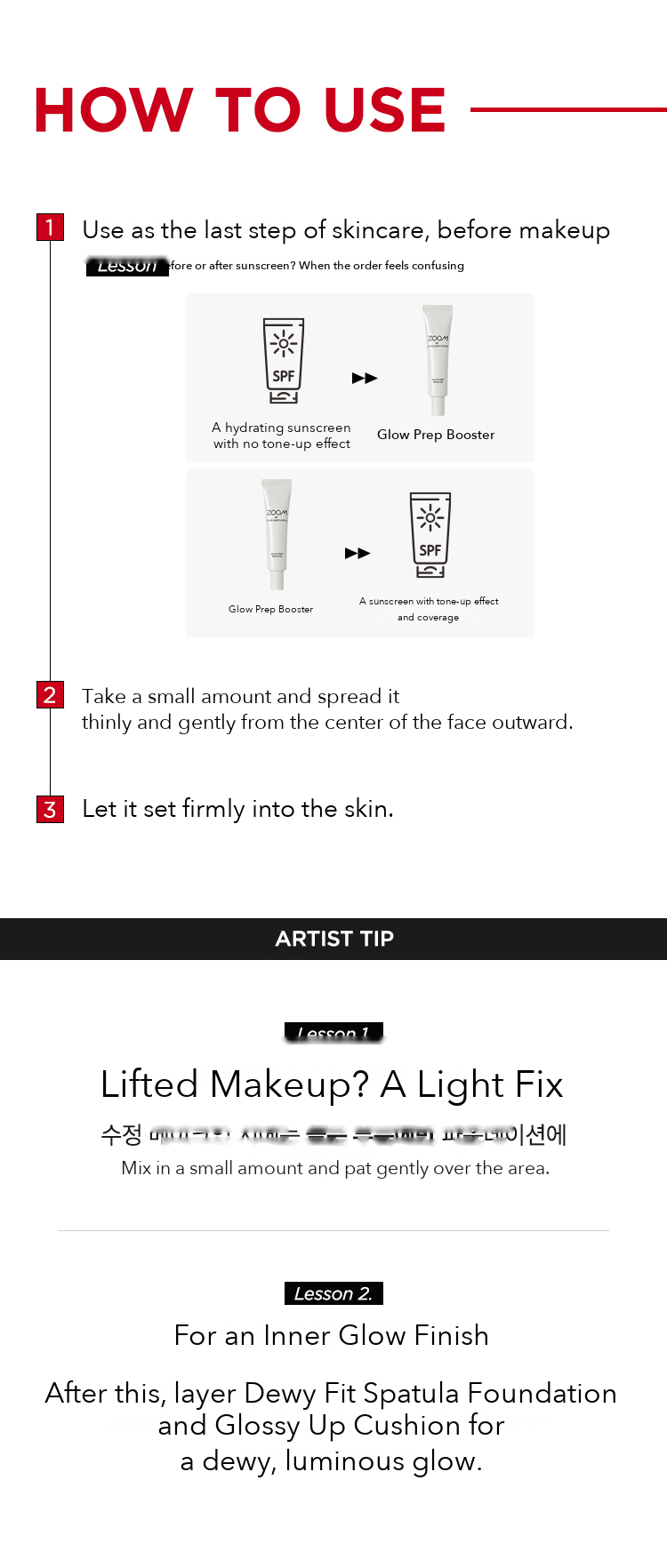 ZOOM by JUNGSAEMMOOL Glow Prep Booster 30ml detail 09
