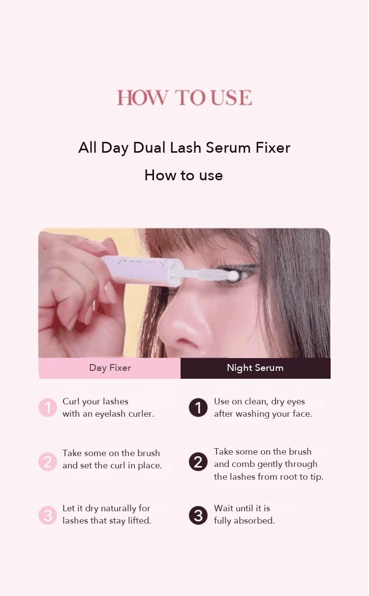 KKONG LASH All Day Dual Lash Serum Fixer how to use