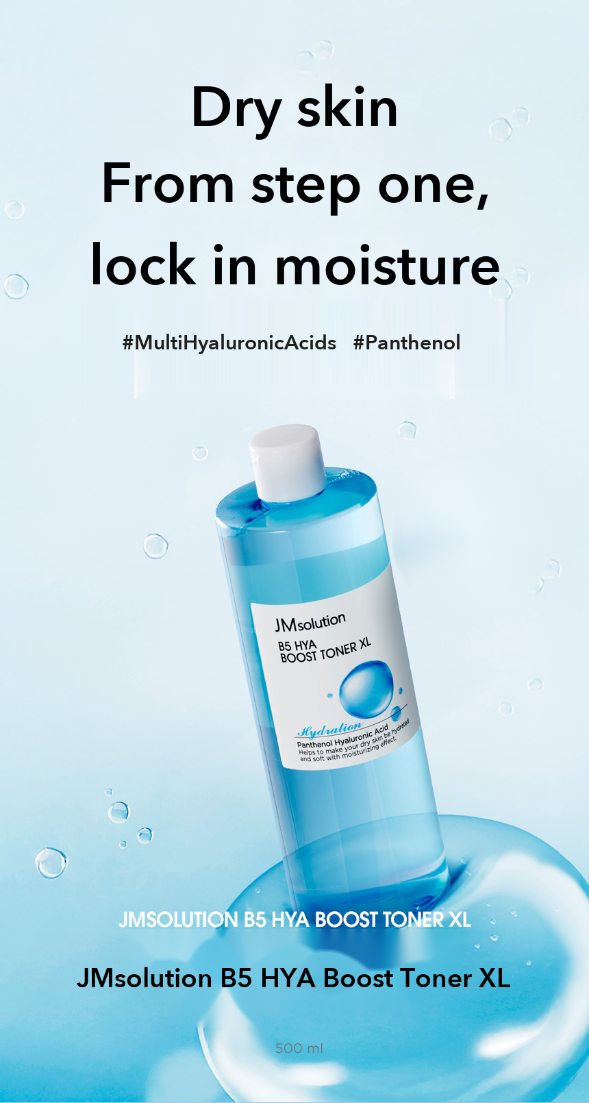 JMsolution B5 Hya Moisturizing Boost Toner XL 500ml detail 01
