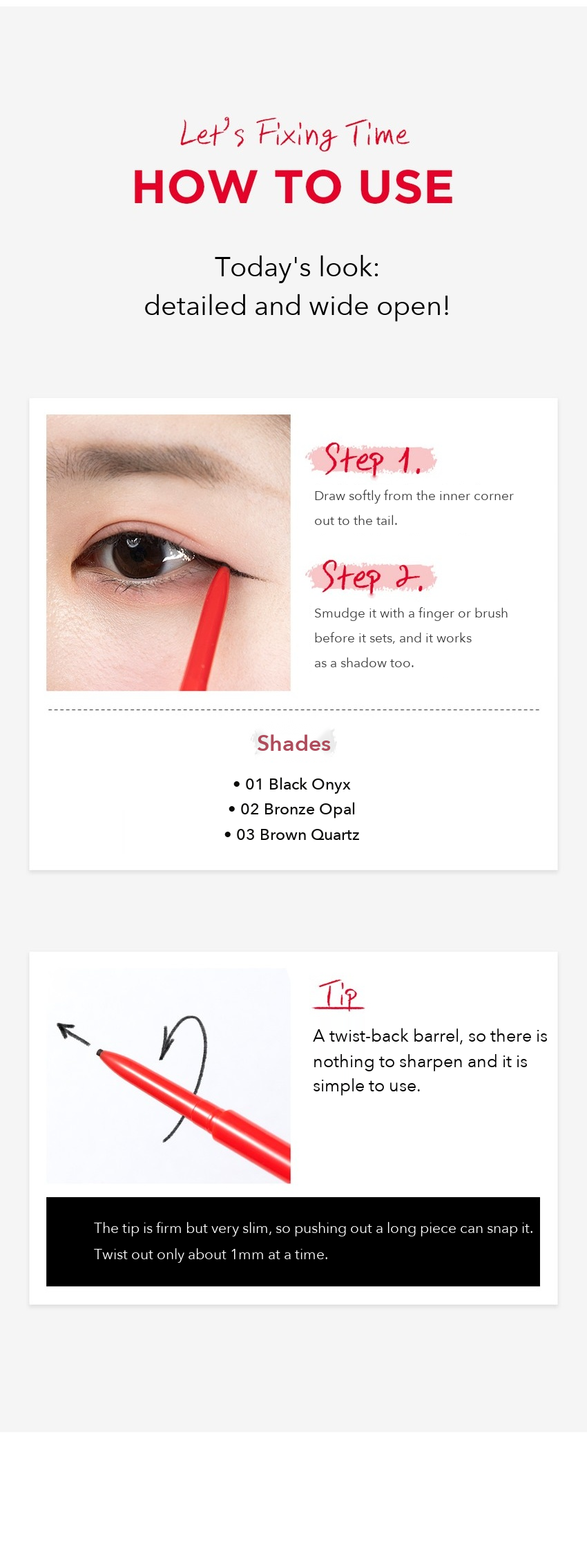 MERZY Let's Fixing Slim Gel Eyeliner 0.05g detail 08