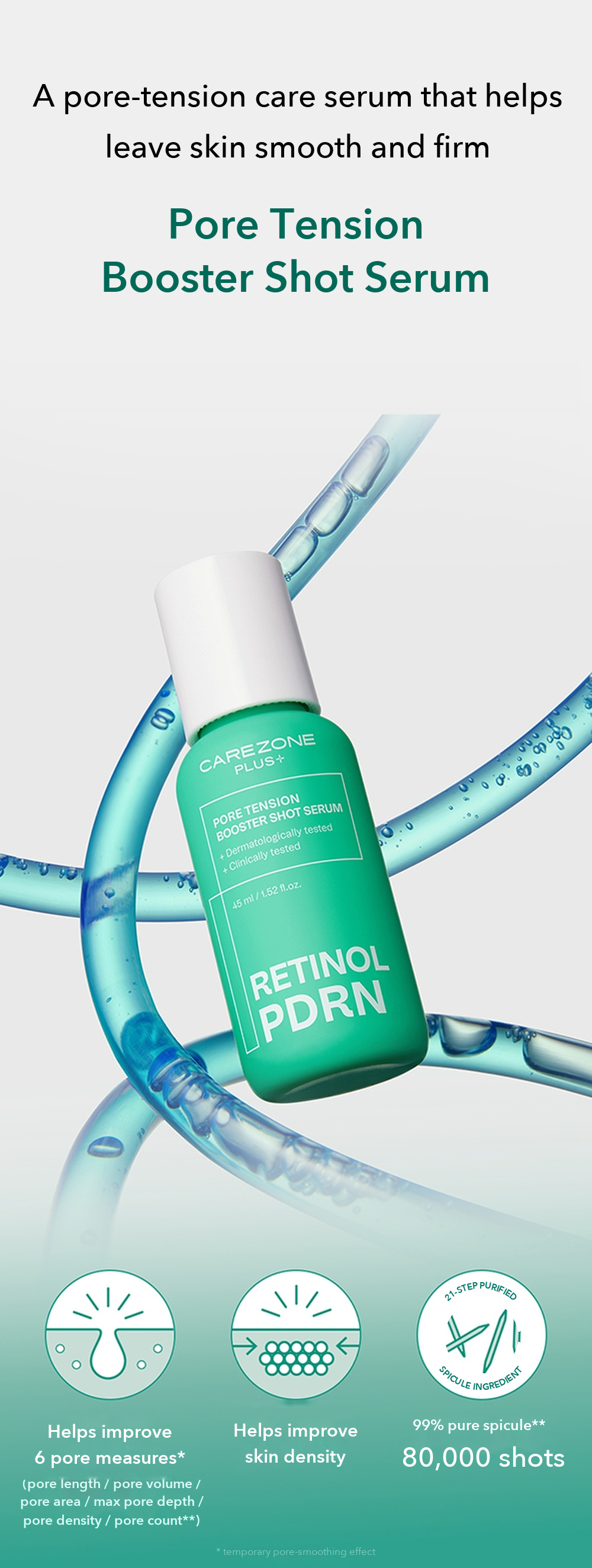 CAREZONE PLUS+ Pore Tension Booster Shot Serum detail 01