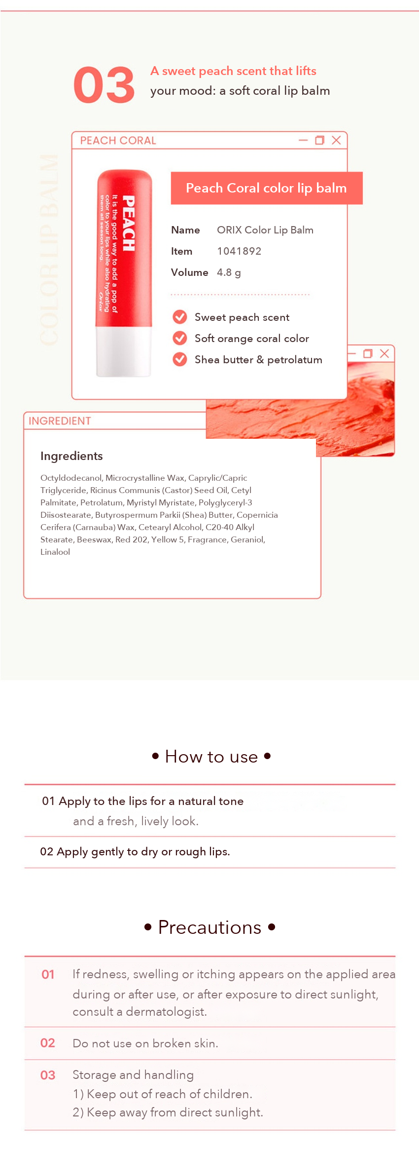 ORIX Color Lip Balm detail 7