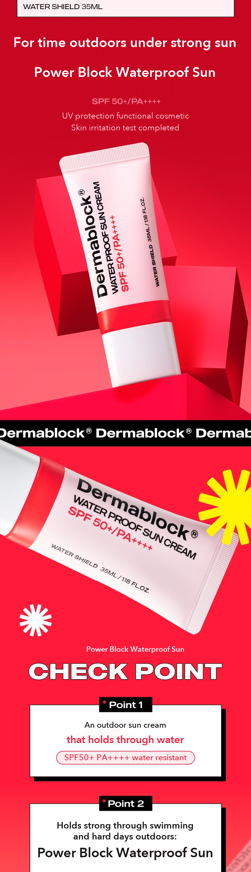 DERMABLOCK Waterproof Sun Cream 35ml detail 02
