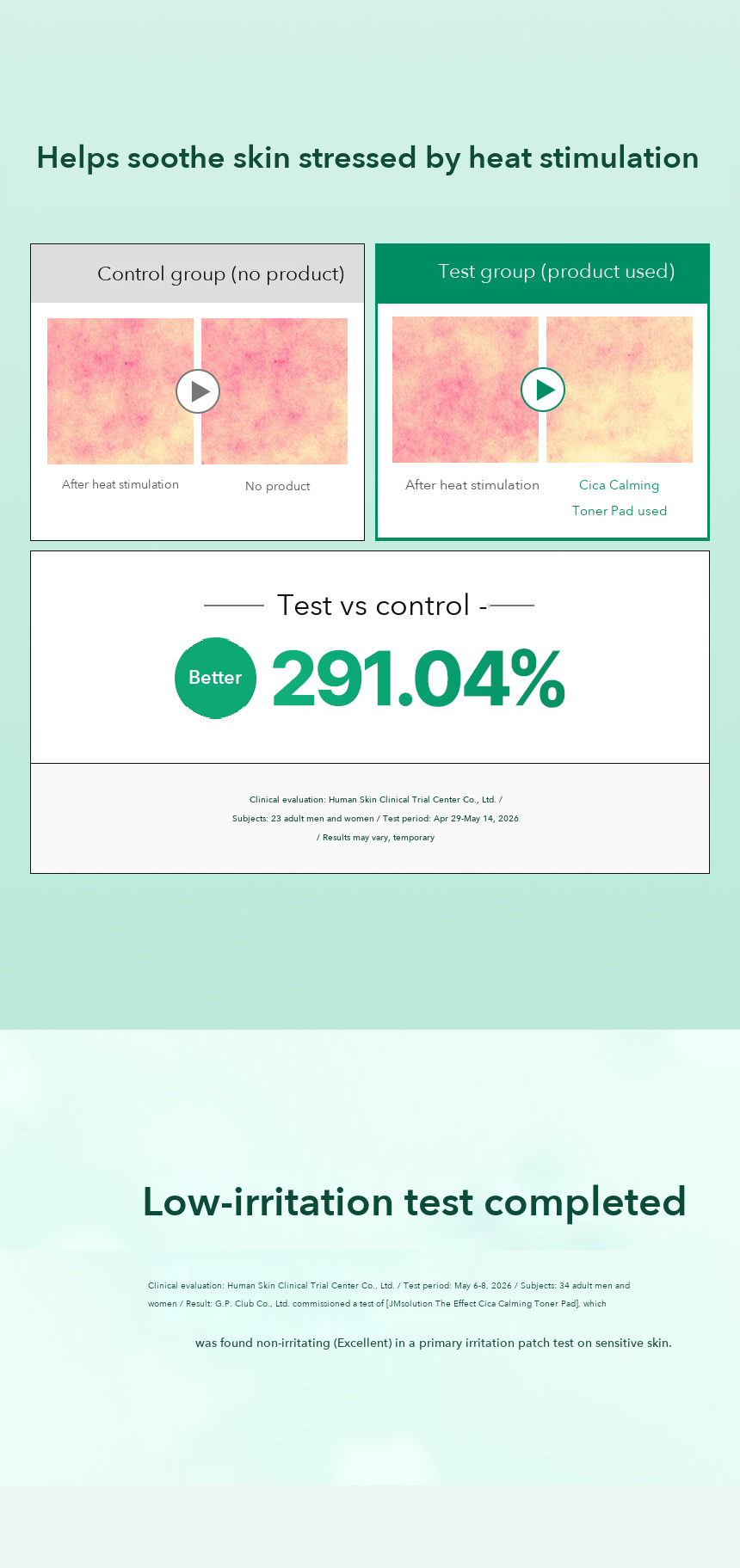 JMsolution The Effect Cica Calming Toner Pad 170ml 100 Pads detail 03
