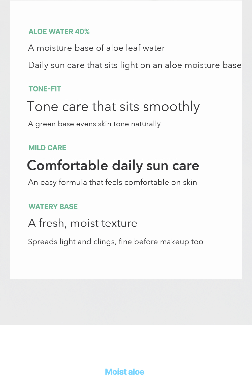Kim Jeong Moon Aloe Cure Alpha Aloe Green Tone-up Sun Lotion detail 07