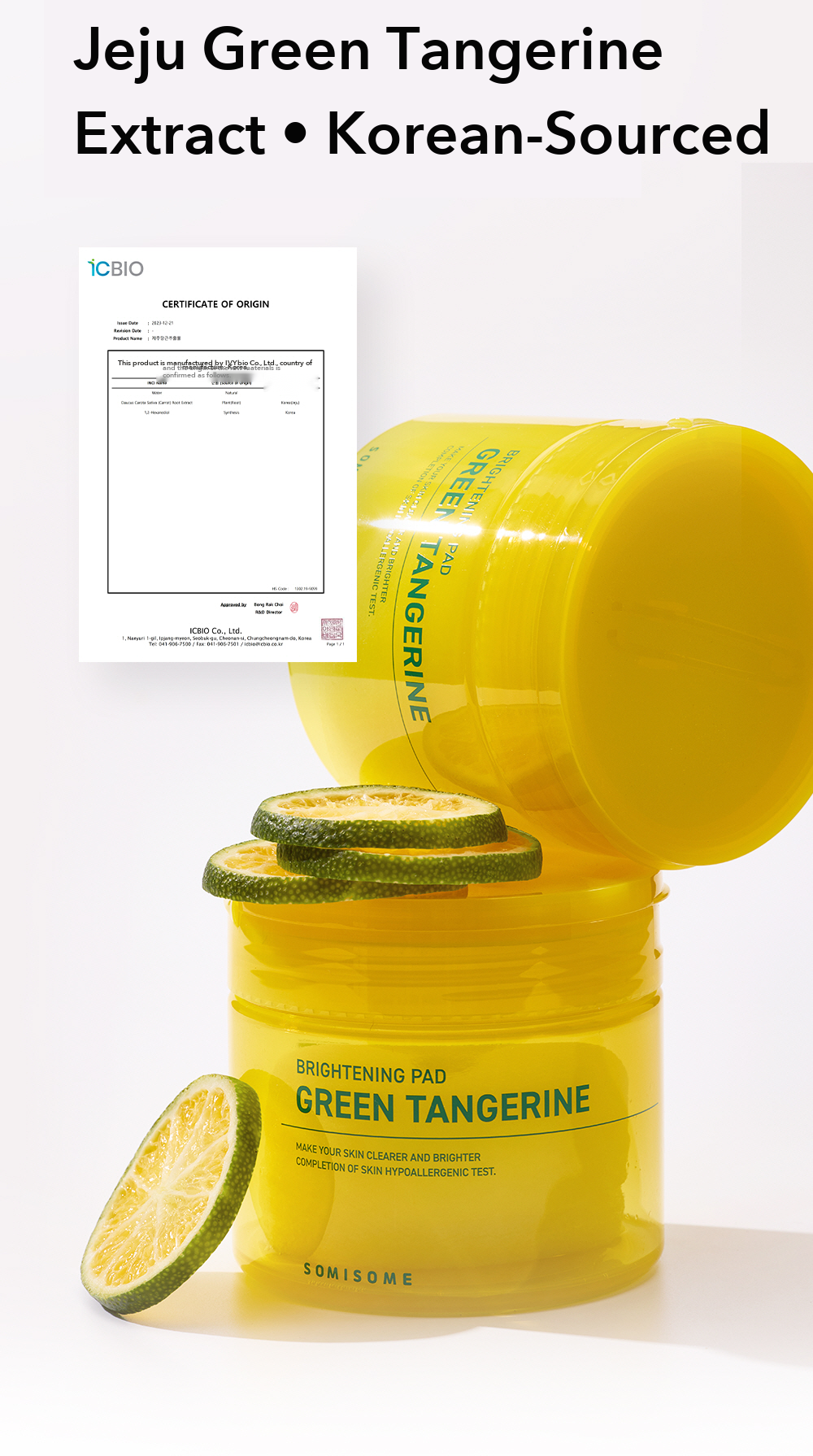 SOMISOME Green Tangerine Toning Pad 50 Pads 130g detail 08