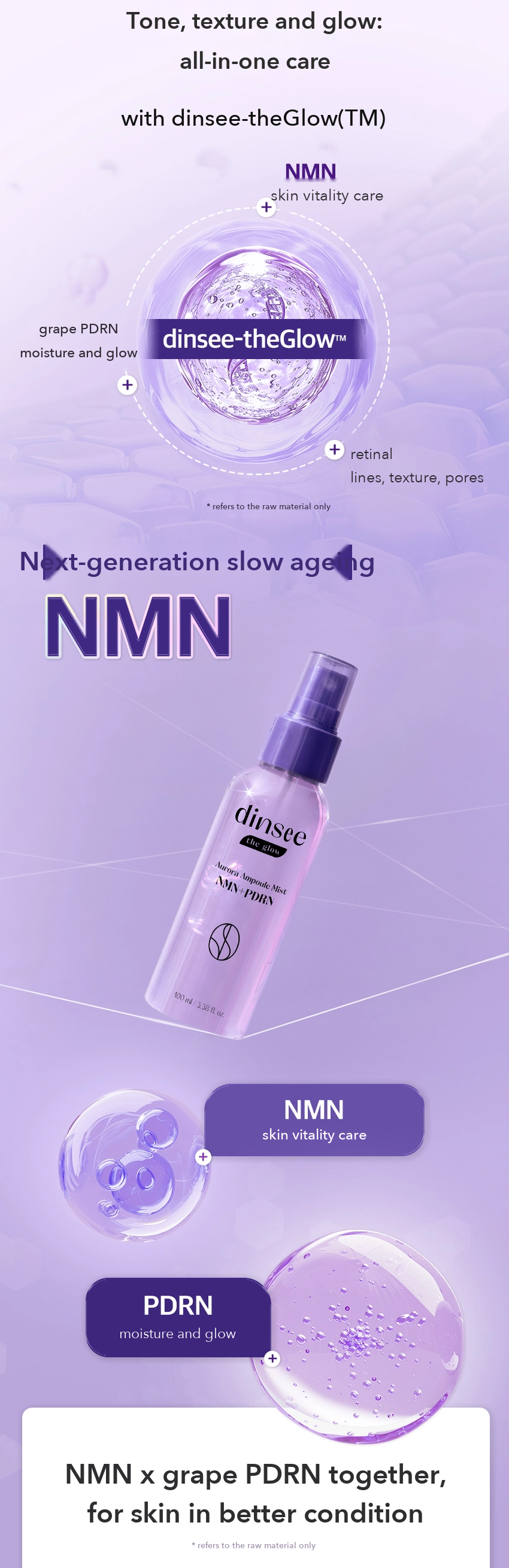 dinsee the glow Aurora Ampoule Mist detail 03