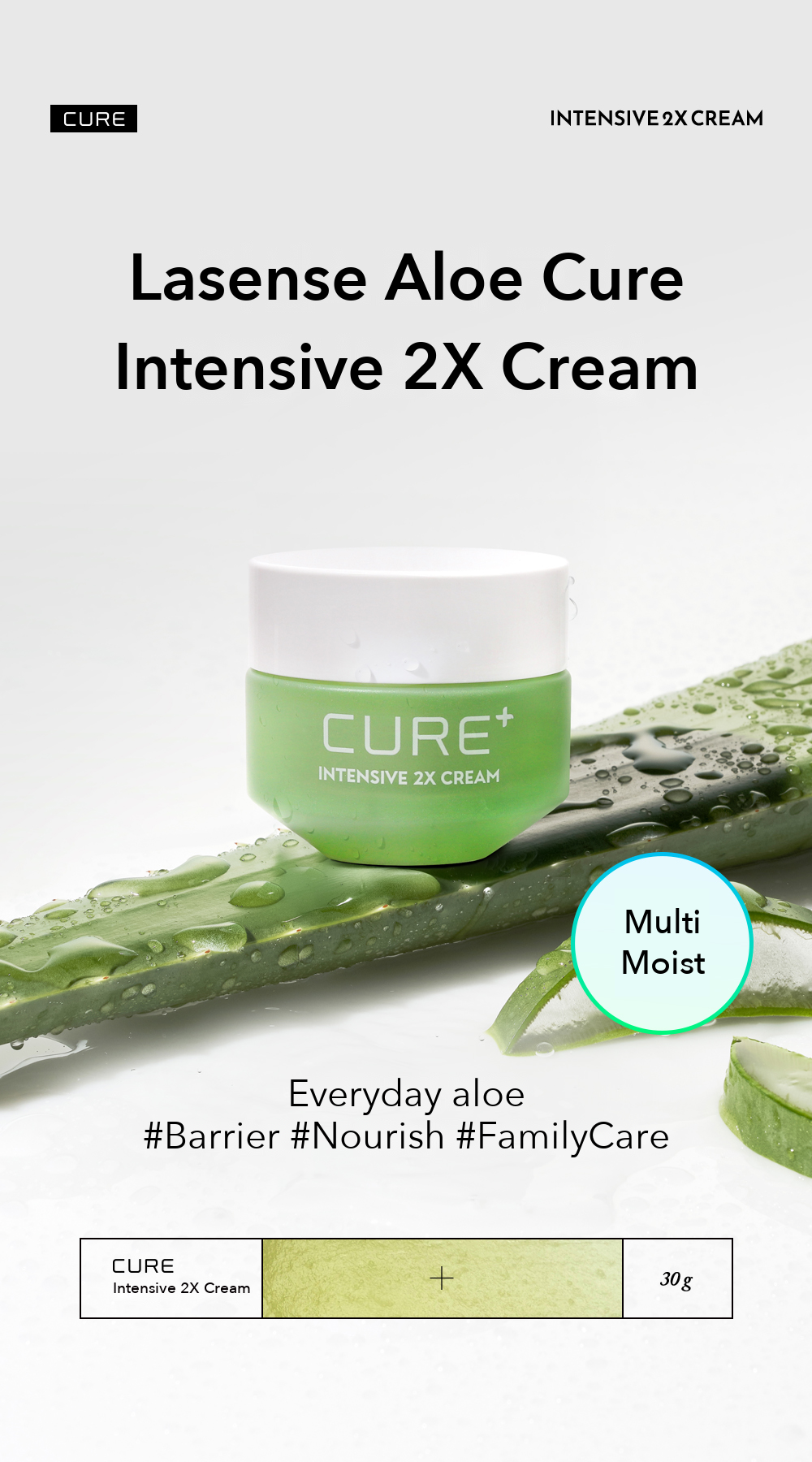 Kim Jeong Moon Aloe Lasense Aloe Cure Intensive 2X Cream 30g detail 01