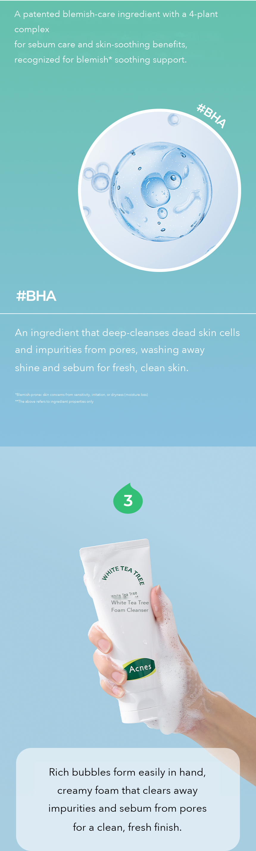 ACNES White Tea Tree Foam Cleanser 100ml detail 08