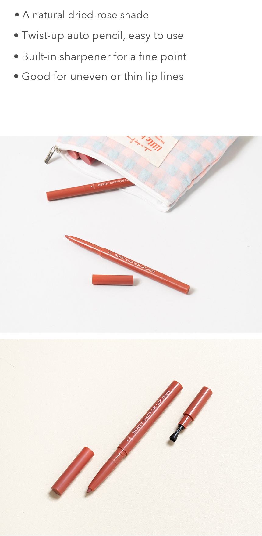 NEW Stylish Auto Lip Liner Pencil Berry Chiffon 0.25g detail 02