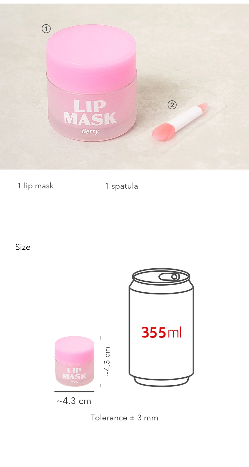 DAISO Lip Sleeping Mask Berry detail 04