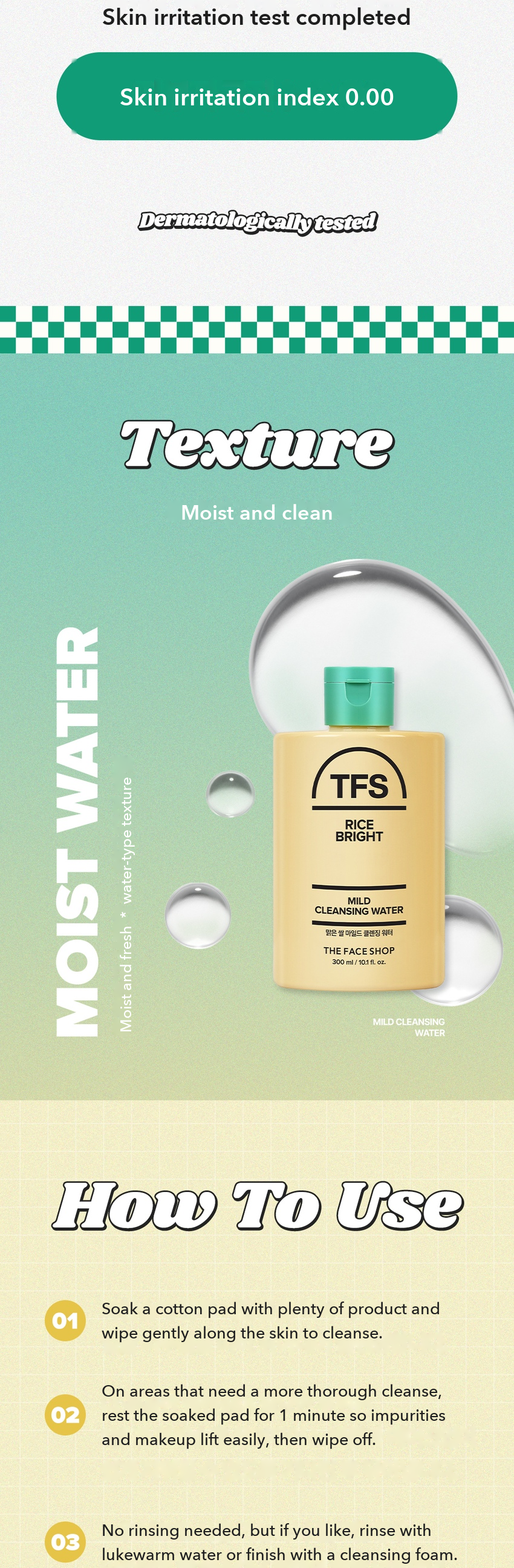 THE FACE SHOP Rice Water Mild Cleansing Water detail 7