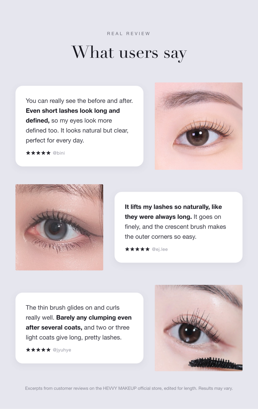 HEVVY MAKEUP Define Eyes Mascara Long & Lash detail 03