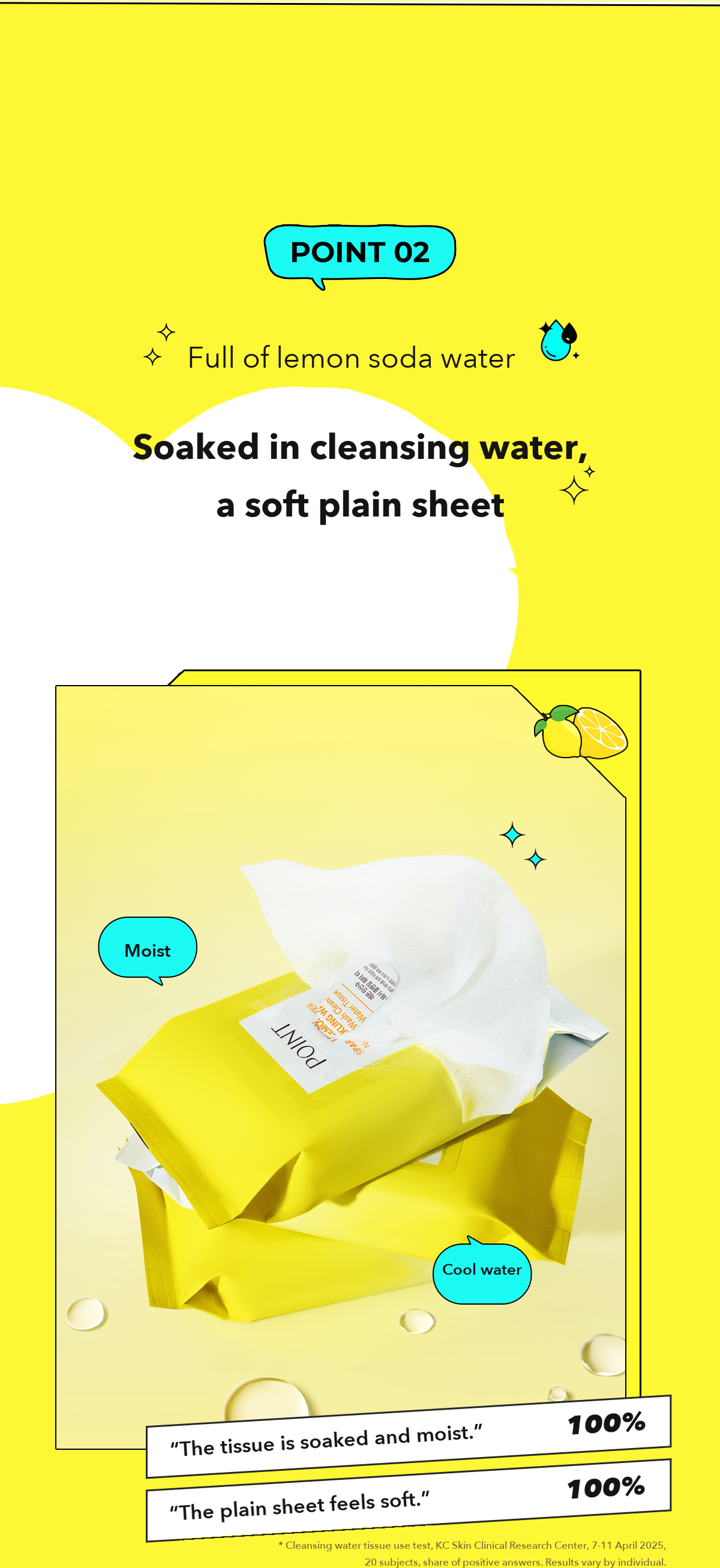 POINT Lemon Soda No-Wash Cleansing Water Tissue detail 06