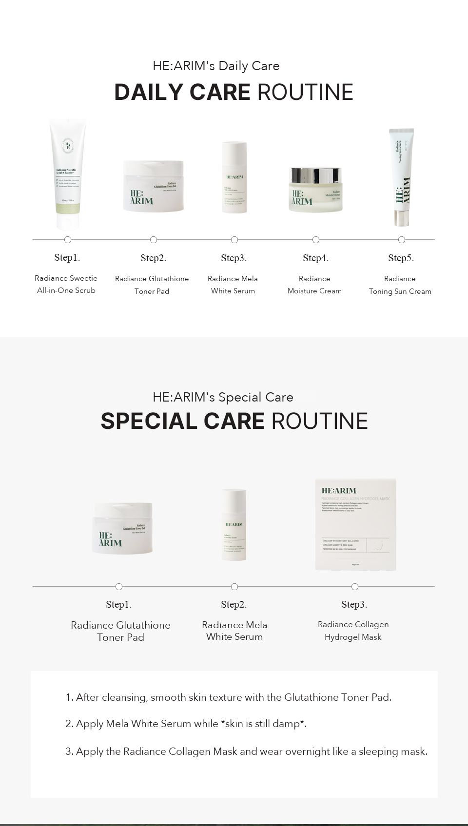 HE:ARIM Radiance Glutathione Toner Pad detail 20