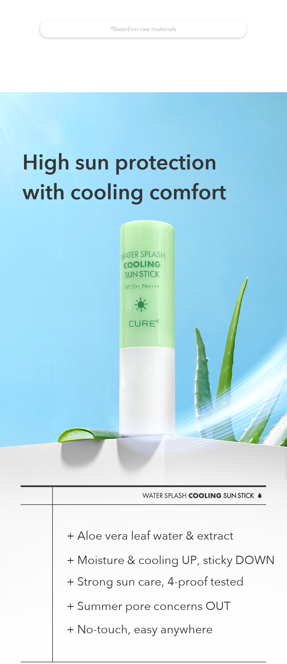 Kim Jeong Moon Aloe Cure Alpha Water Splash Cooling Sun Stick detail 3