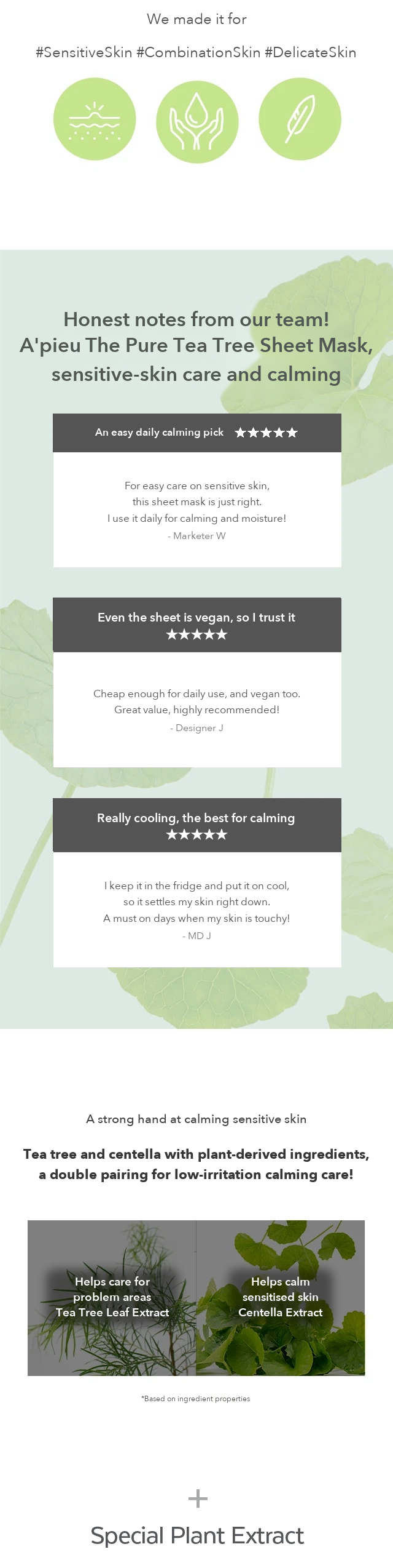 A'PIEU The Pure Tea Tree Sheet Mask 23g detail 02