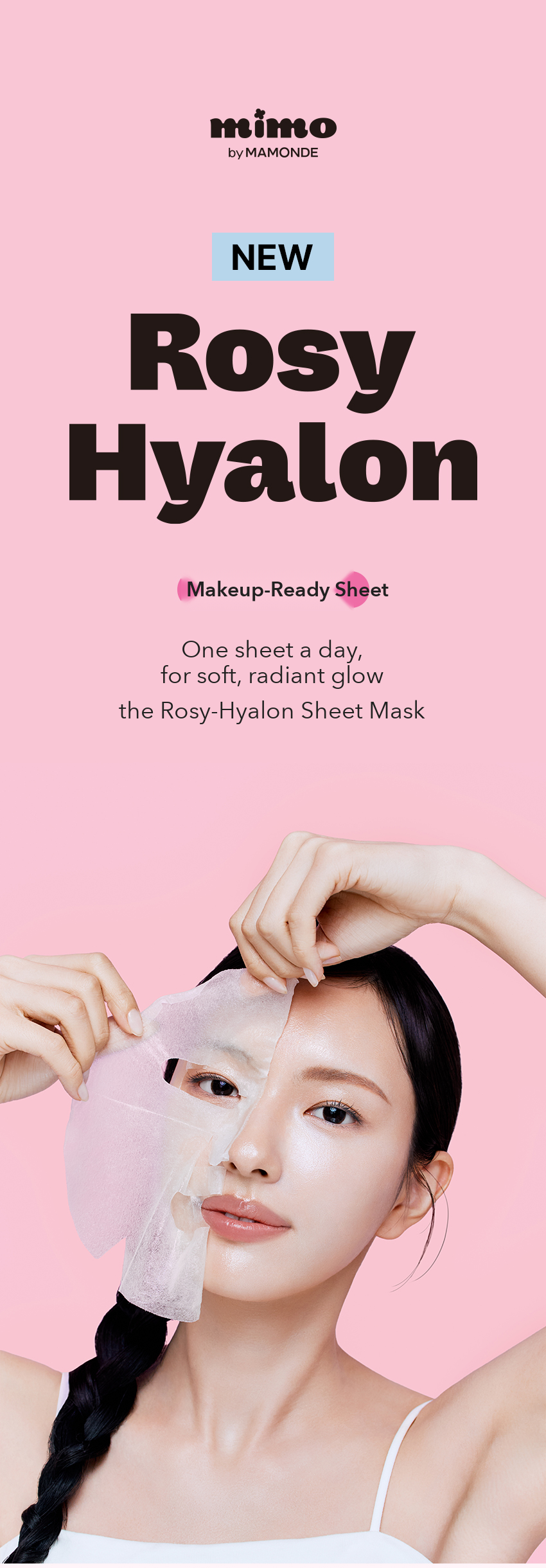 MIMO by MAMONDE Rosy-Hyalon Sheet Mask detail 01
