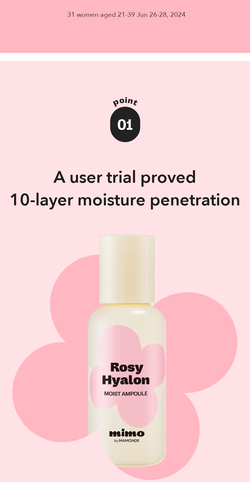 MIMO by MAMONDE Rosy-Hyalon Moisture Ampoule detail 3