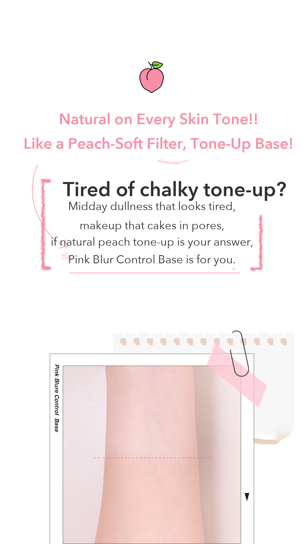 CODE GLOKOLOR Pink Blur Control Base detail 3