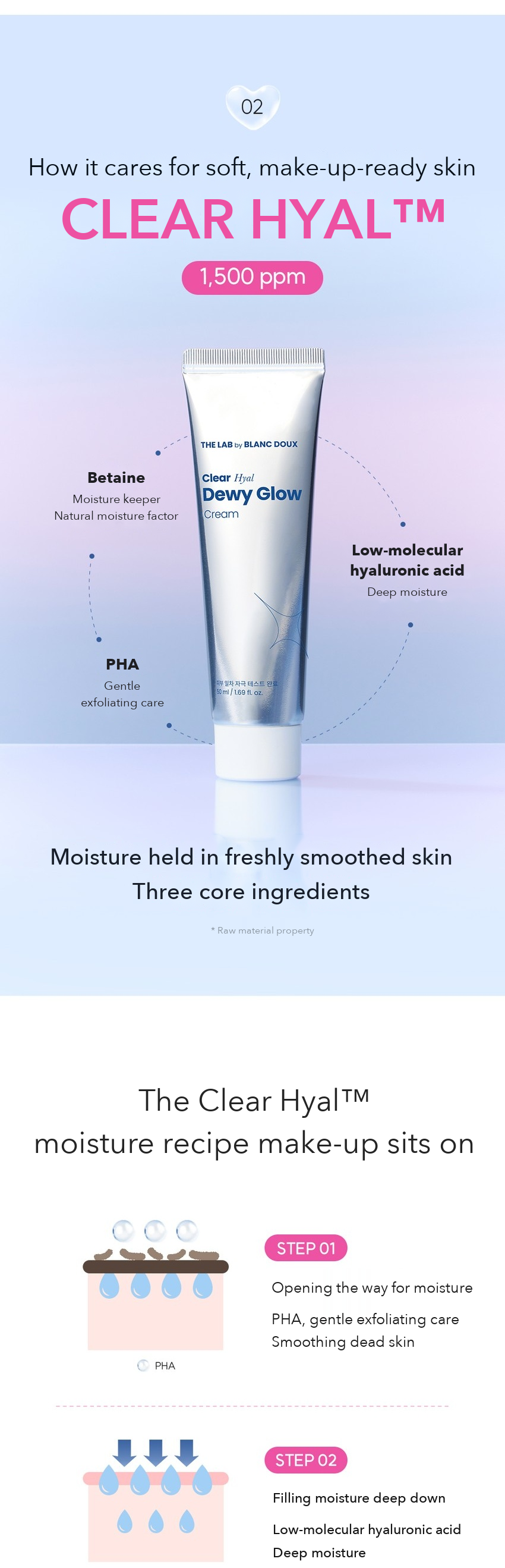 THE LAB by BLANC DOUX Clear Hyal Dewy Glow Cream detail 03