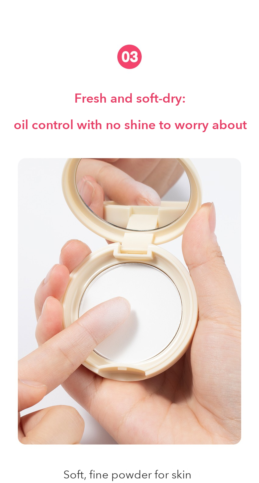 Mifactory Oil-Out Finish Powder Pact White detail 6