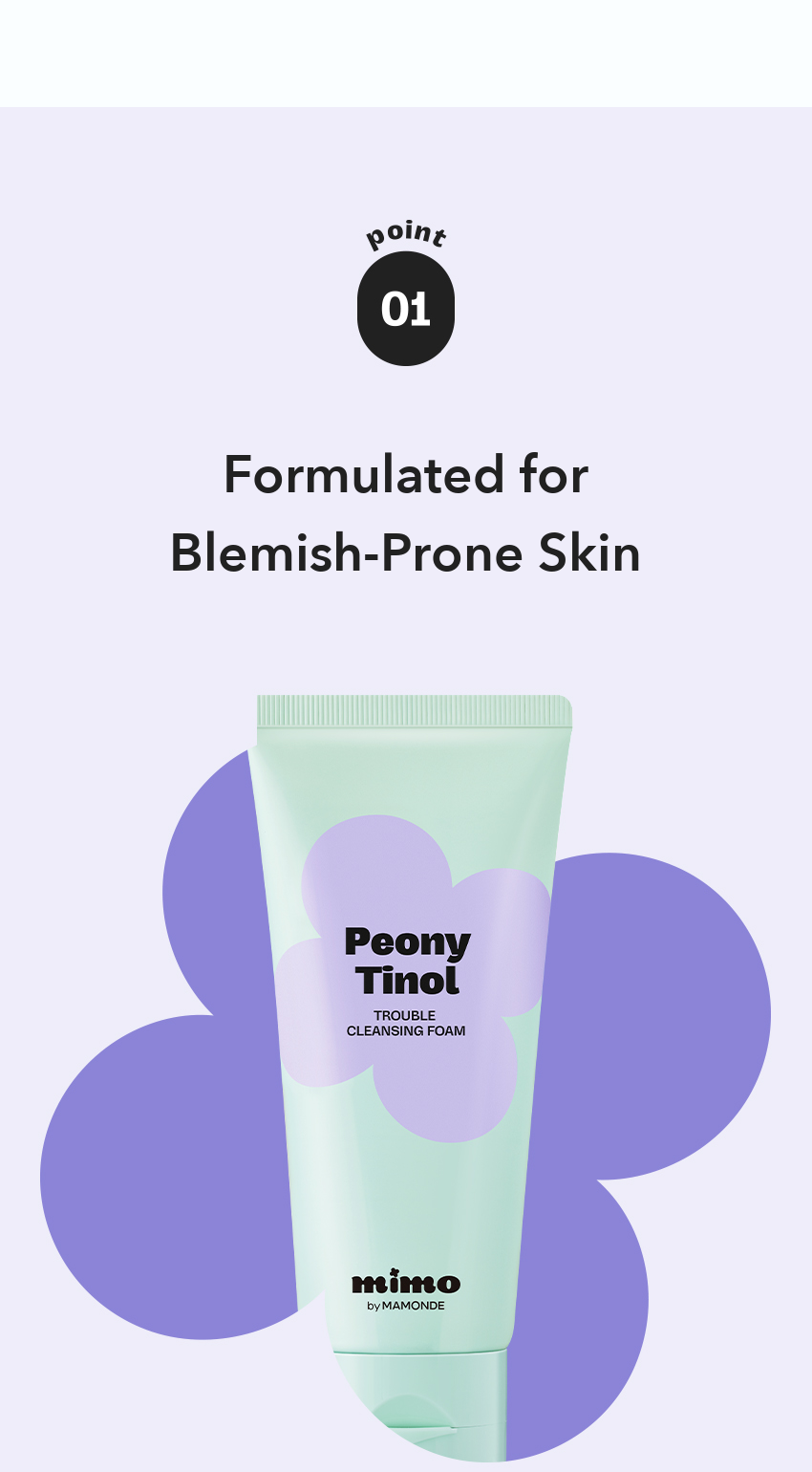 MIMO by MAMONDE Peony-Tinol Blemish Cleansing Foam detail 3