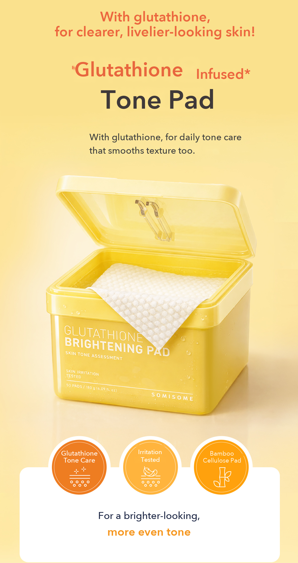 Somisome Glutathione Brightening Square Pad detail 2