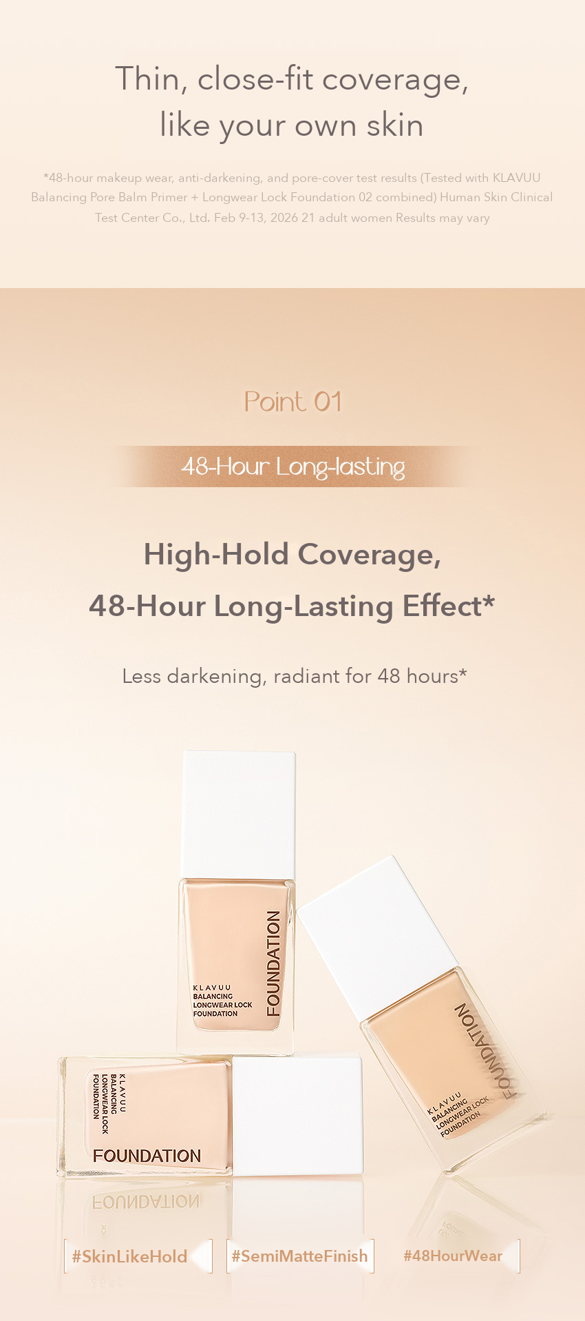 KLAVUU Balancing Longwear Lock Foundation 25ml detail 02