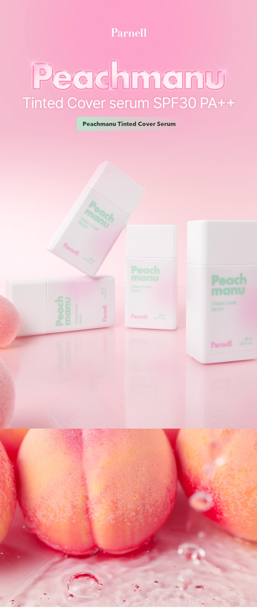 PARNELL Peachmanu Tinted Cover Serum detail 01