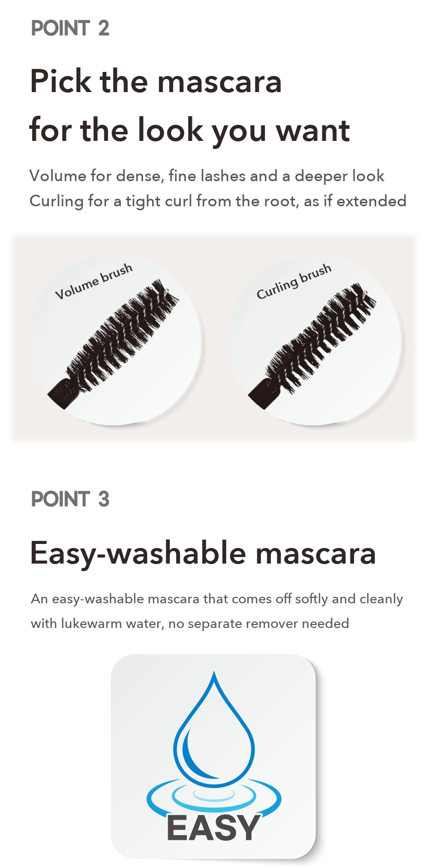 DAISO Lovely Makeup Mascara Volume / Curling detail 03