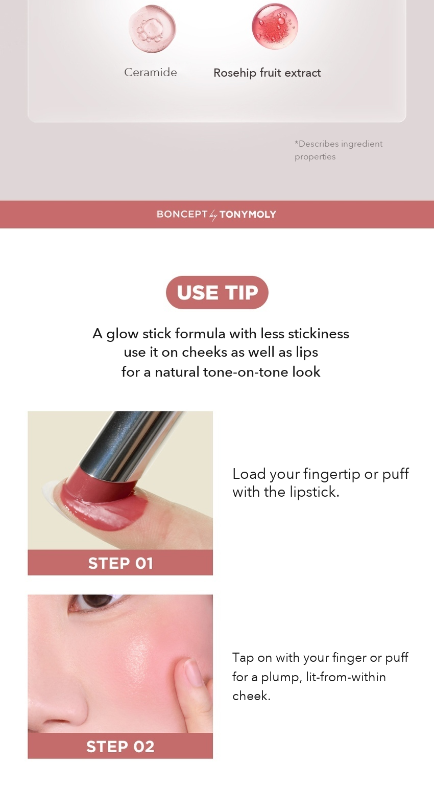 BONCEPT Tinted Glow Lipstick detail 14