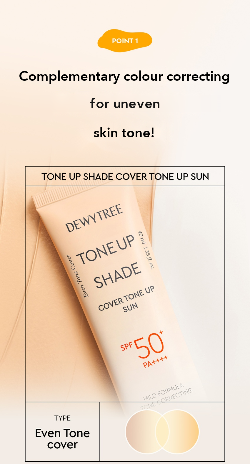 DEWYTREE Cover Tone-up Sun detail 4