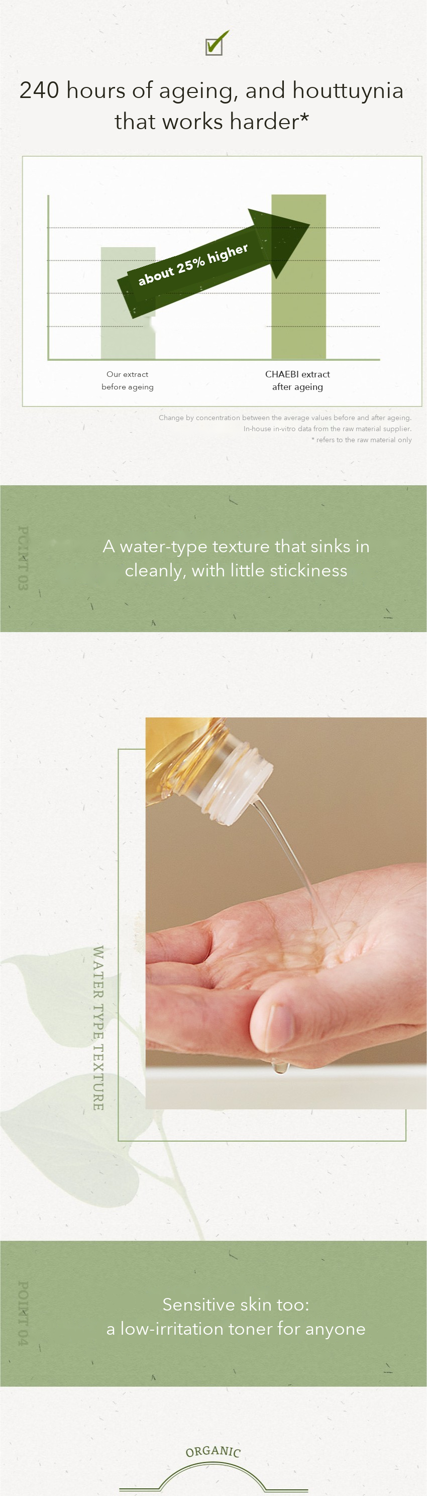 CHAEBI Houttuynia Extract Vegan Toner detail 05