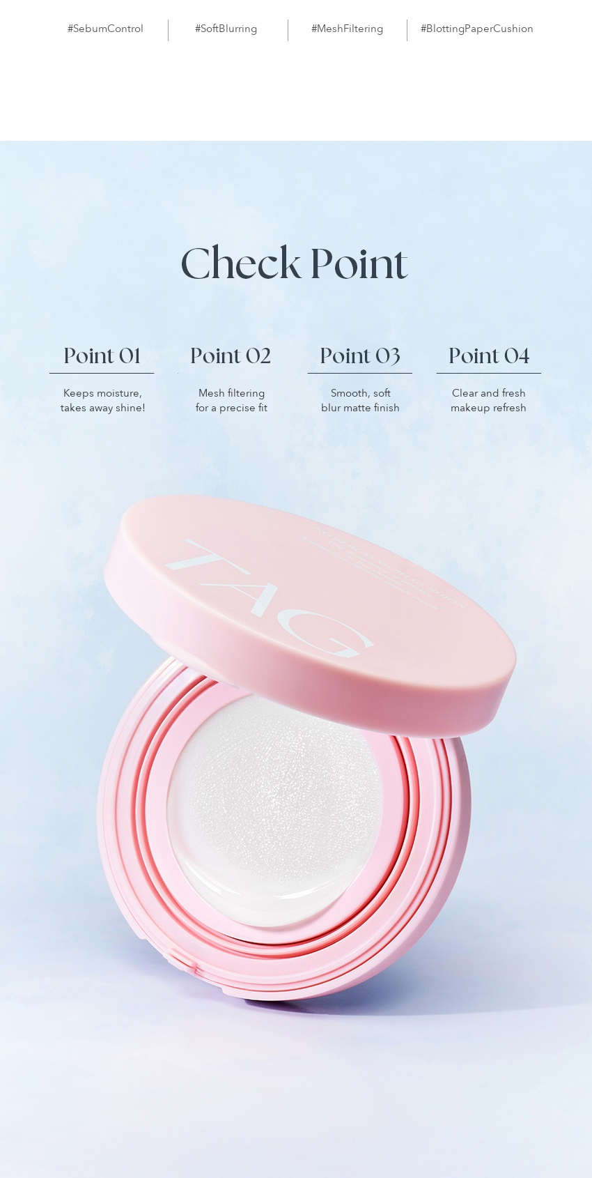 TAG No Sebum Mesh Cushion detail 2