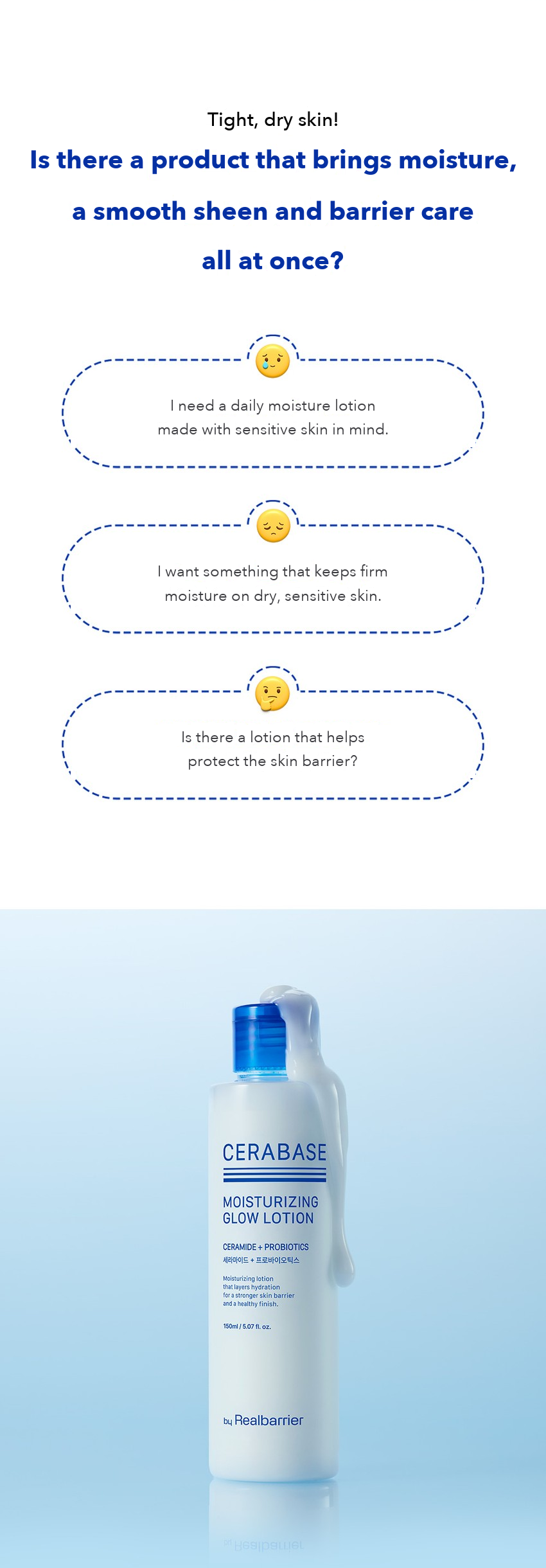 By Real Barrier Cerabase Moisturizing Glow Lotion 150ml detail 02