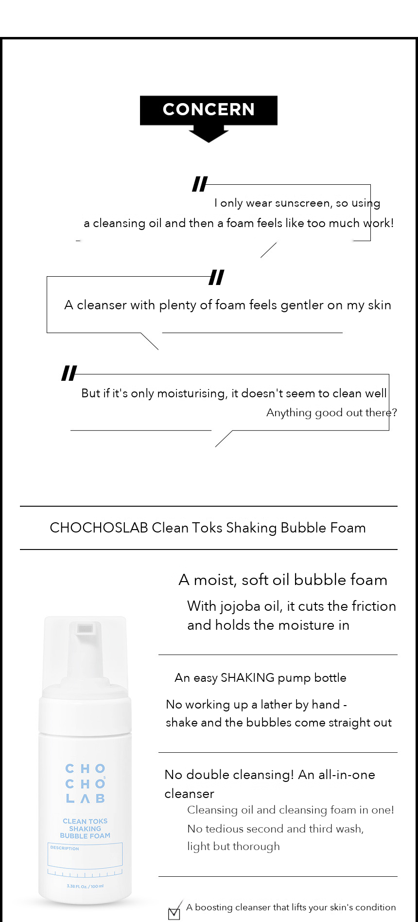 CHOCHOSLAB Clean Toks Shaking Bubble Foam detail 2