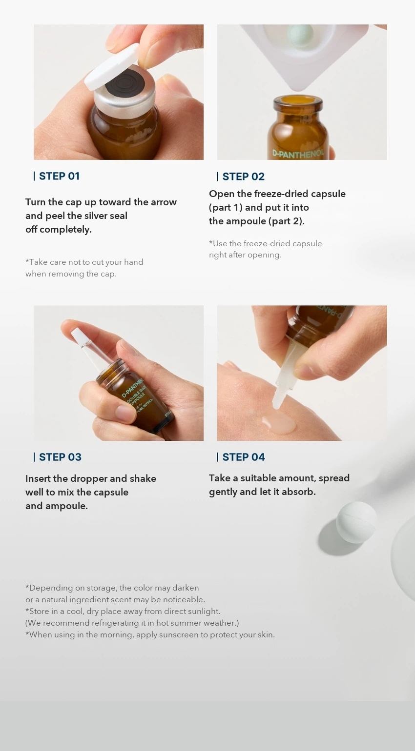 BONCEPT Dexpanthenol Freeze-Dried Double Shot Ampoule Kit detail 11