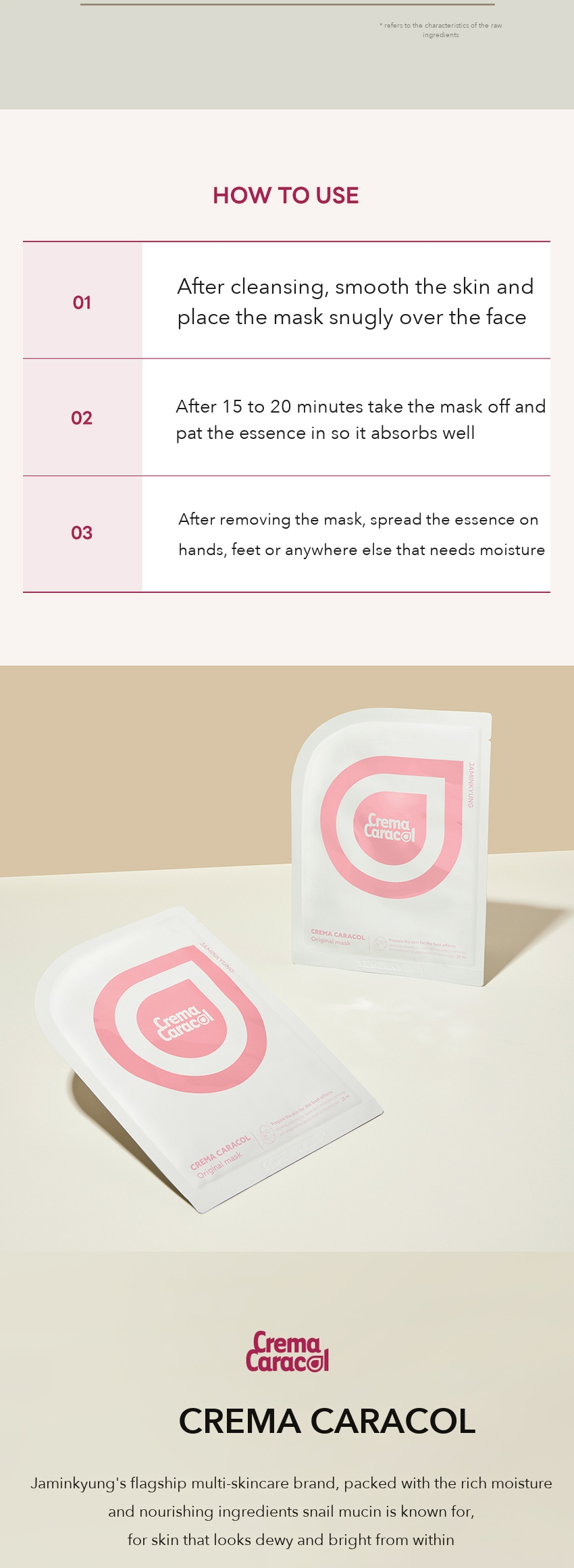 Jaminkyung Crema Caracol Original Mask detail 5