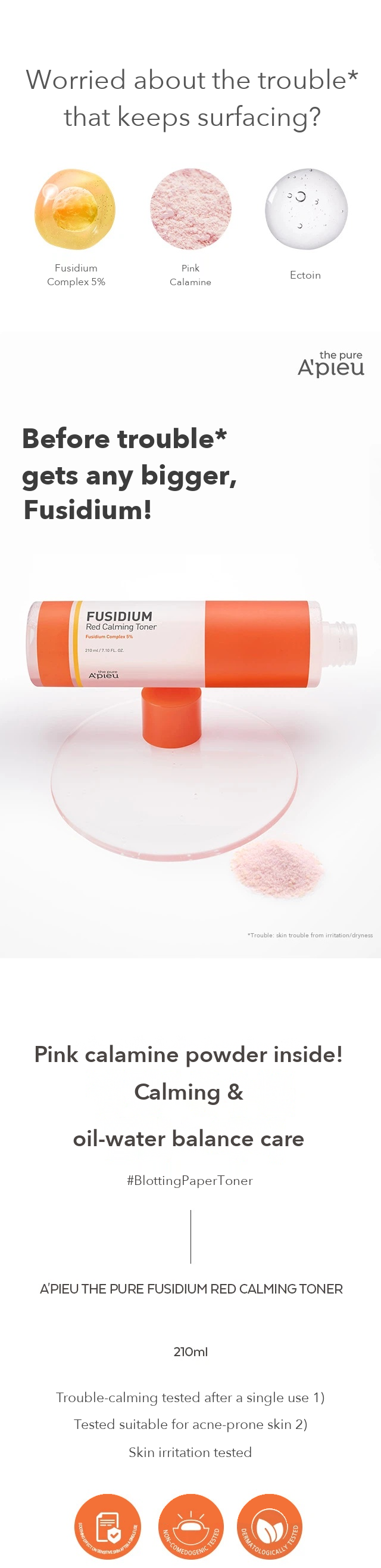 A'PIEU The Pure Fusidium Red Calming Toner detail 1