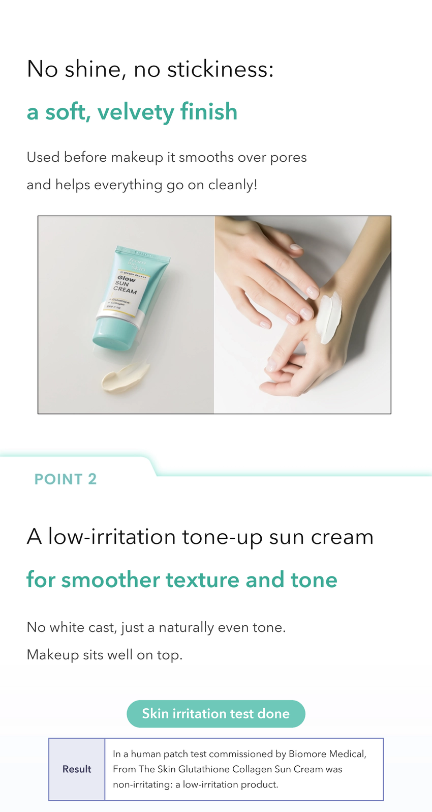 From The Skin Glow Sun Cream detail 03