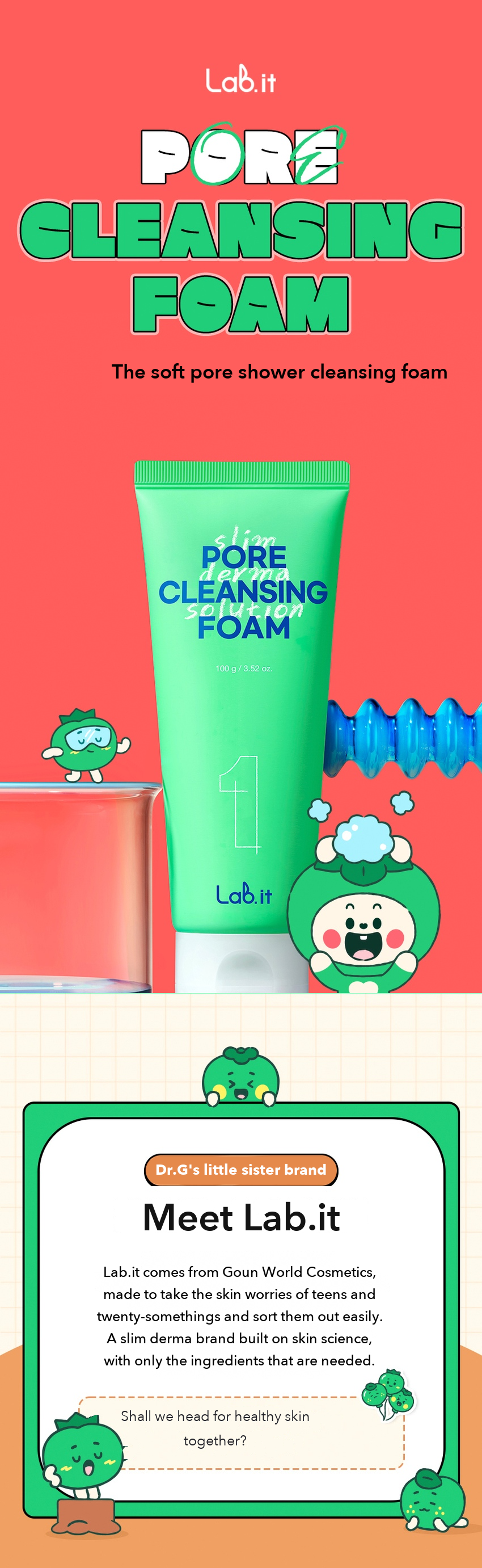 Lab.it Pore Cleansing Foam detail 1