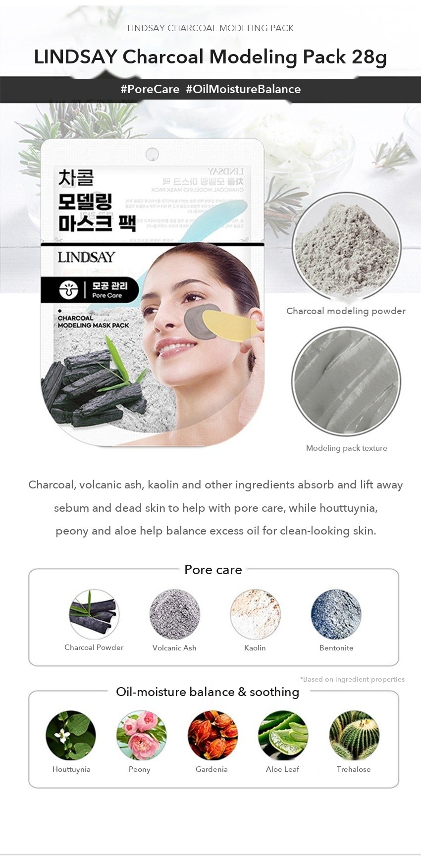 LINDSAY Charcoal Modeling Mask Pack detail 7
