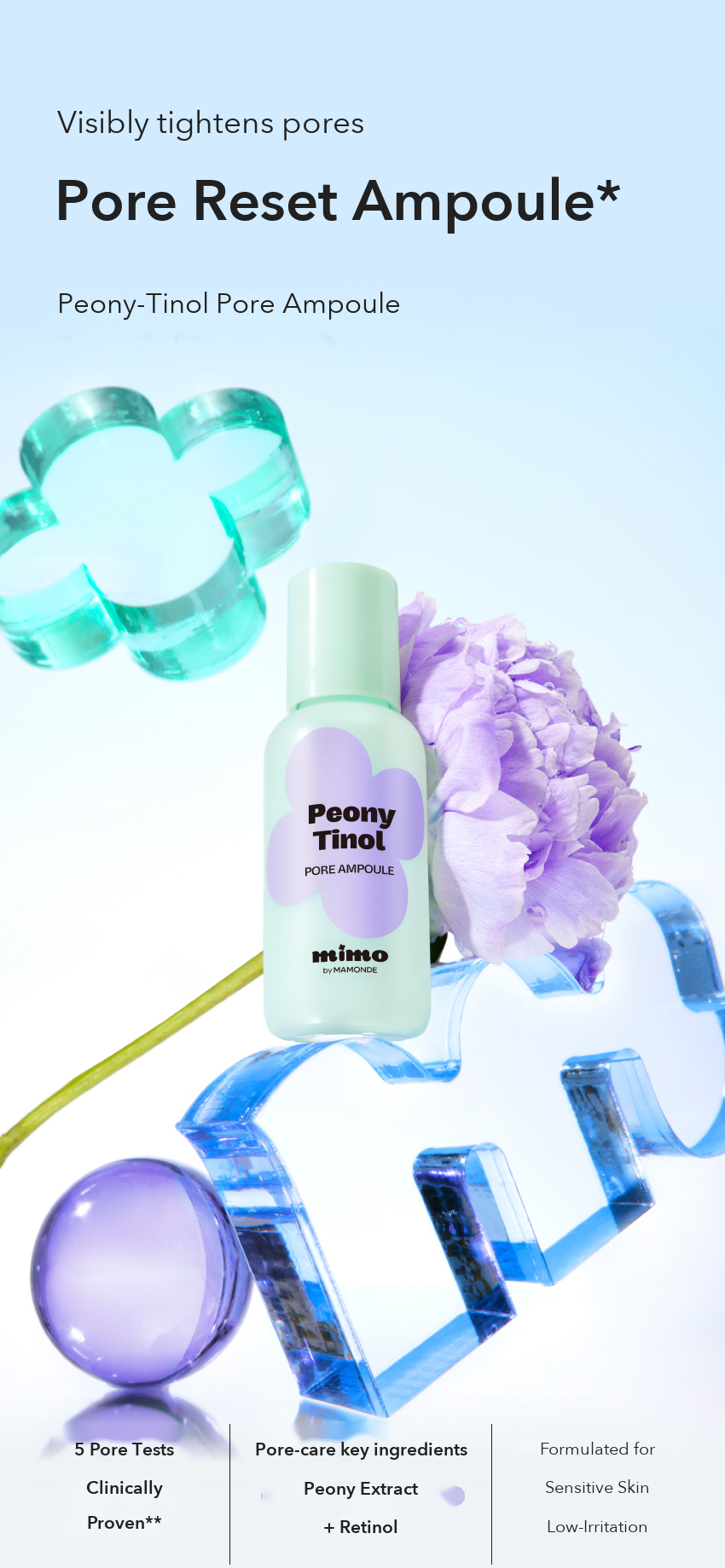 MIMO by MAMONDE Peony-Tinol Pore Ampoule detail 02
