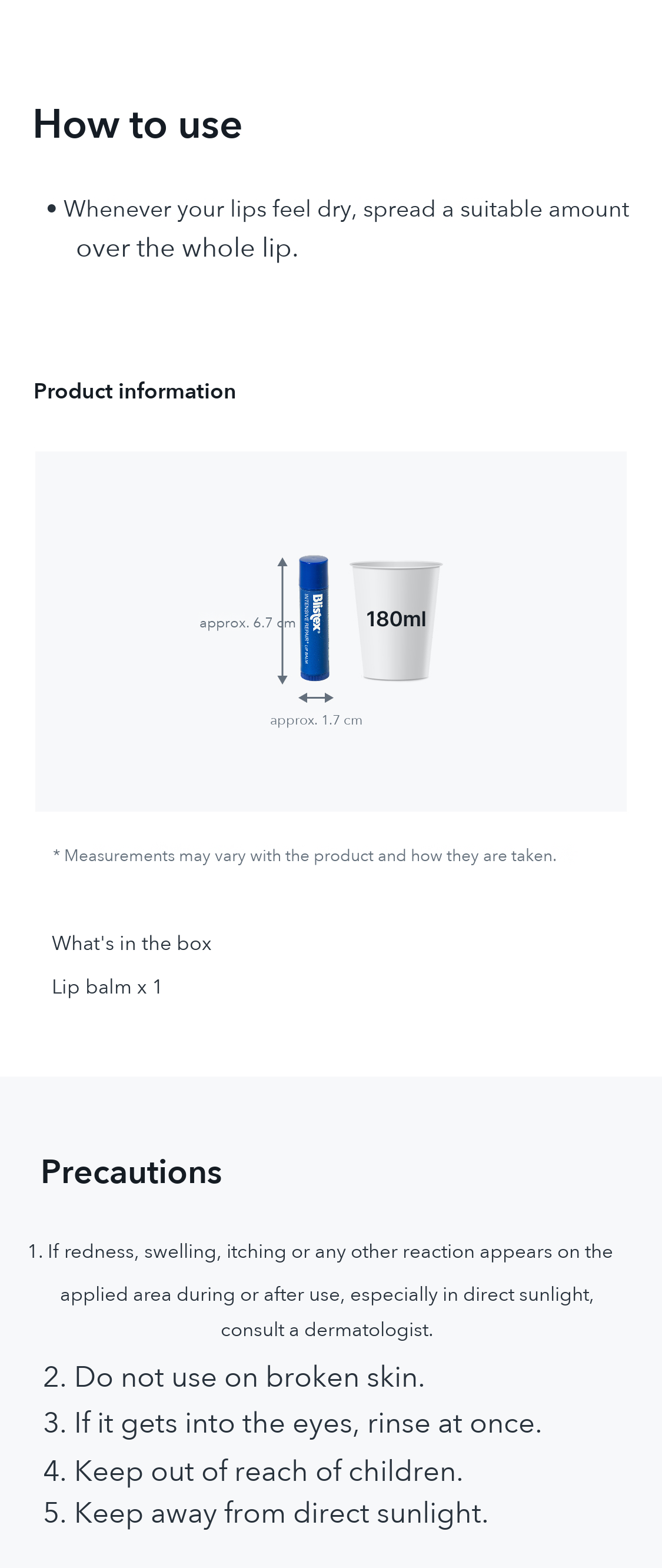 BLISTEX Intensive Repair Lip Balm Stick detail 4