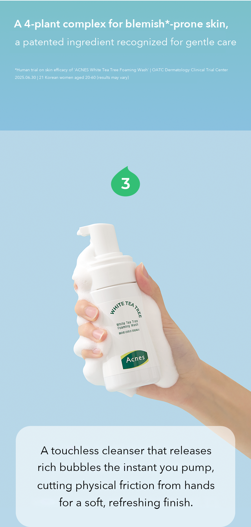 ACNES White Tea Tree Foaming Wash 100ml detail 08